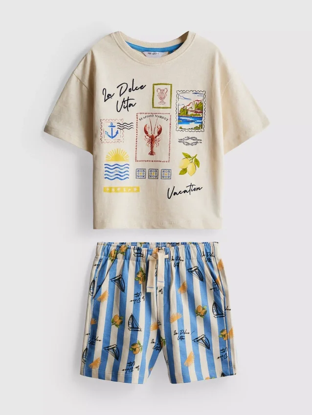 1-9 jaar | Dolce Vita T-shirt met print en shorts set