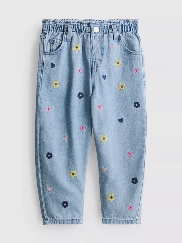1-9 jaar | geborduurde mom-Jeans