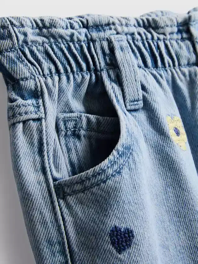 1-9 jaar | geborduurde mom-Jeans
