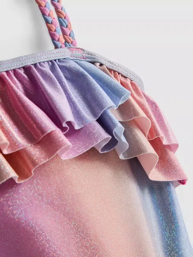 1-9 jaar | Ombra glitterzwempak met ruches
