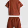 1-9 jaar | set bestaande uit een poloshirt met textuur en een korte broek