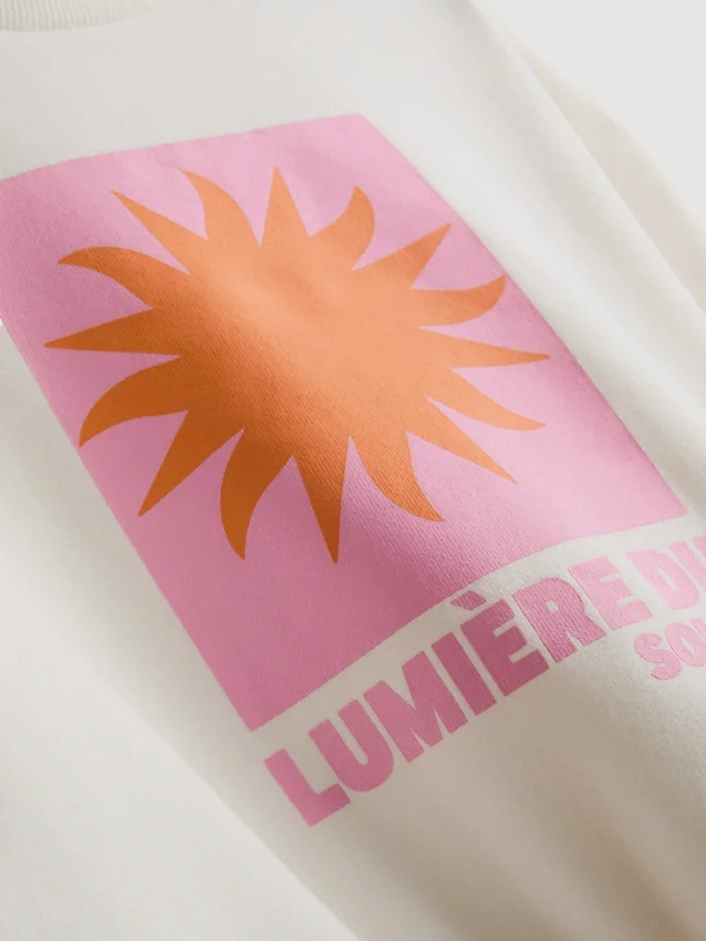 1-9 jaar | Set bestaande uit een sweatshirt en een broek met gekreukelde textuur
