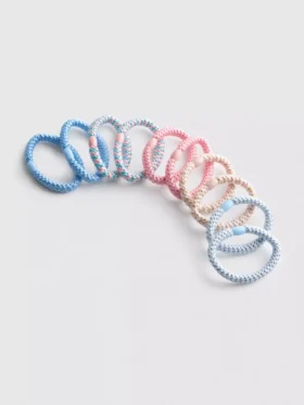 10-pack gevlochten haarelastiekjes