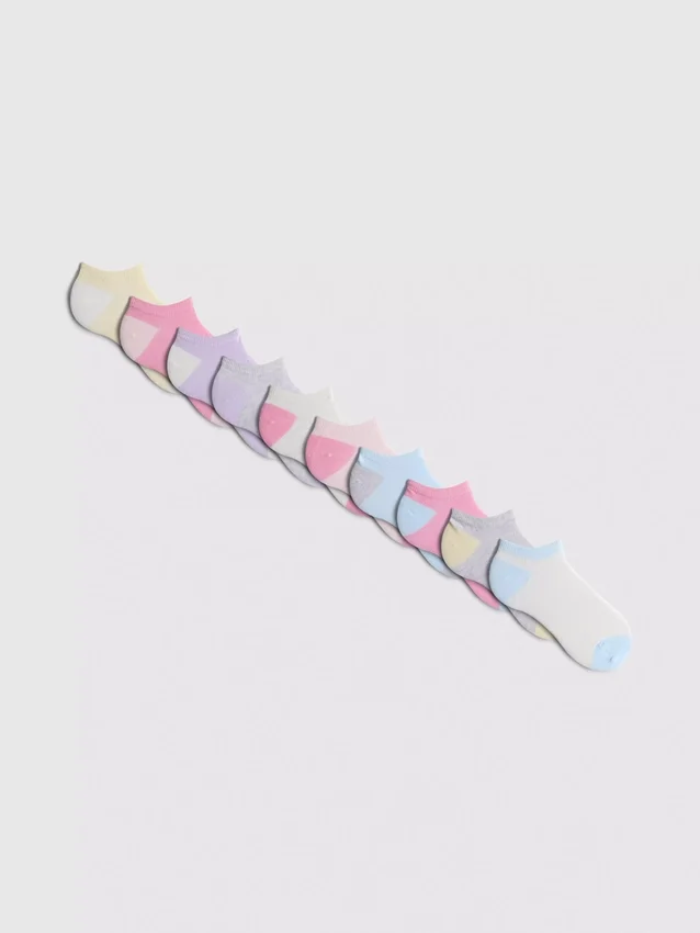 10-pack sneaker sokken met platte naad