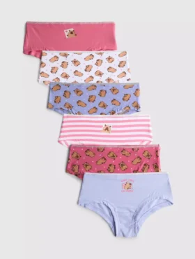 2-15 jaar | 6-pack hipster-slipjes met capibara-print