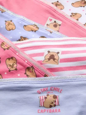 2-15 jaar | 6-pack hipster-slipjes met capibara-print