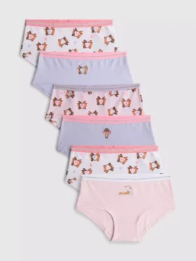 2-15 jaar | 6-pack hipster-slipjes met teckel-print