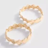 2-pack armbanden van gesmolten metaal