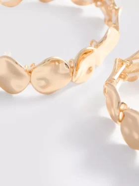 2-pack armbanden van gesmolten metaal
