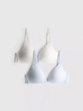 2-pack beugelvrije beha's met hoog katoengehalte