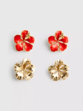 2-pack bloem-oorstokjes