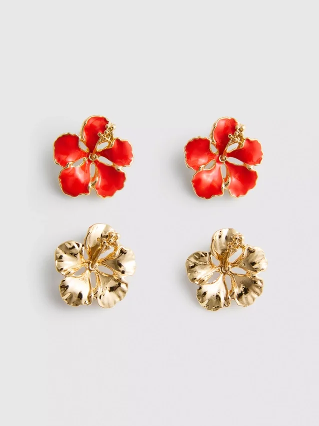 2-pack bloem-oorstokjes