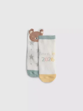 2-pack ‘Born in 2026’-sokken