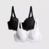 2-pack D-H beugelbeha met kant