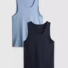 2-pack essentiële tanktops