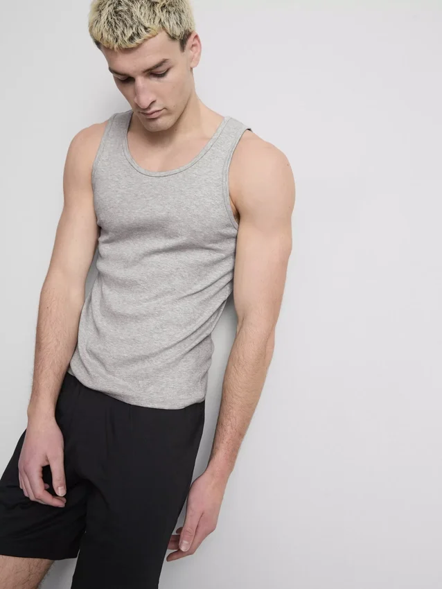 2-pack geribde tanktops