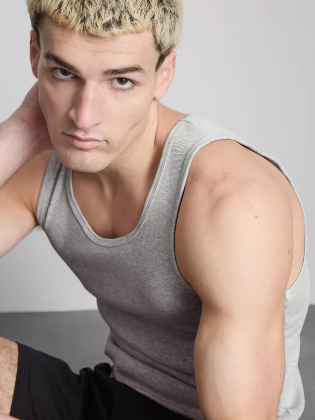 2-pack geribde tanktops