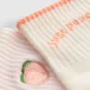 2-pack katoenrijke quarter crew perzikkleurige yogasokken