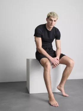 2-pack overhemden met korte mouwen en geribbelde textuur