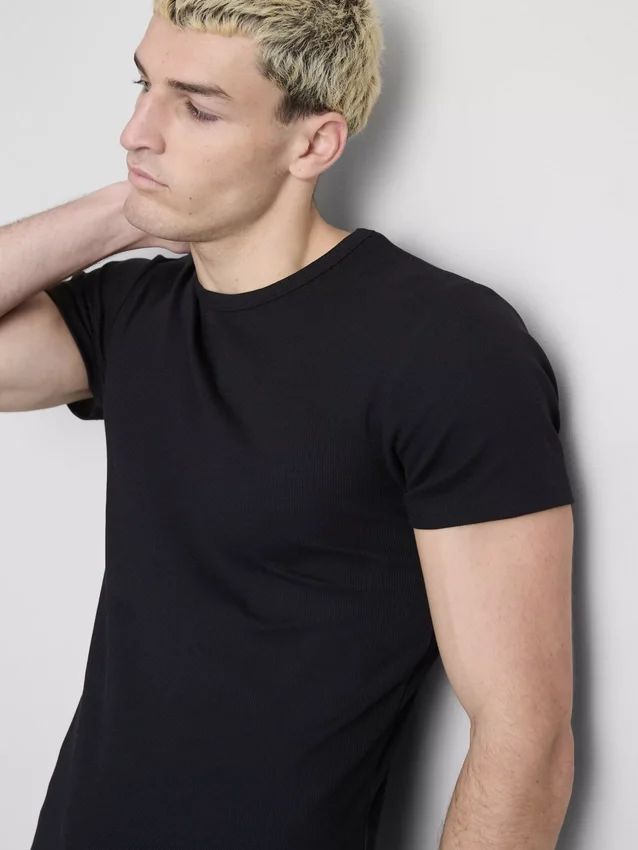 2-pack overhemden met korte mouwen en geribbelde textuur