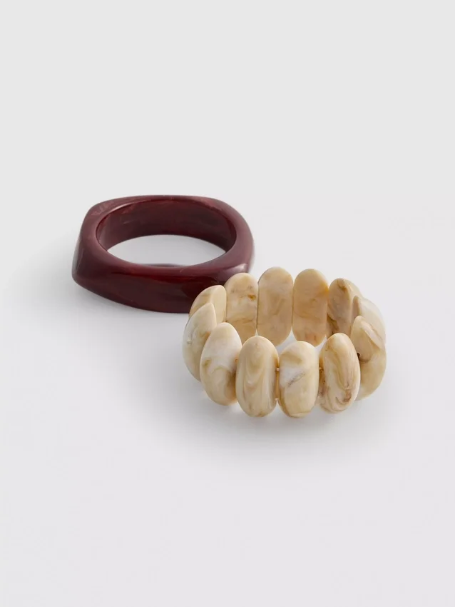 2-pack Paula Echevarría armbanden van hars