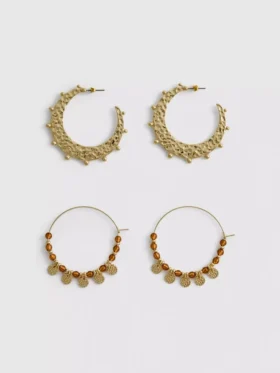 2-pack Paula Echevarría boho-oorringen