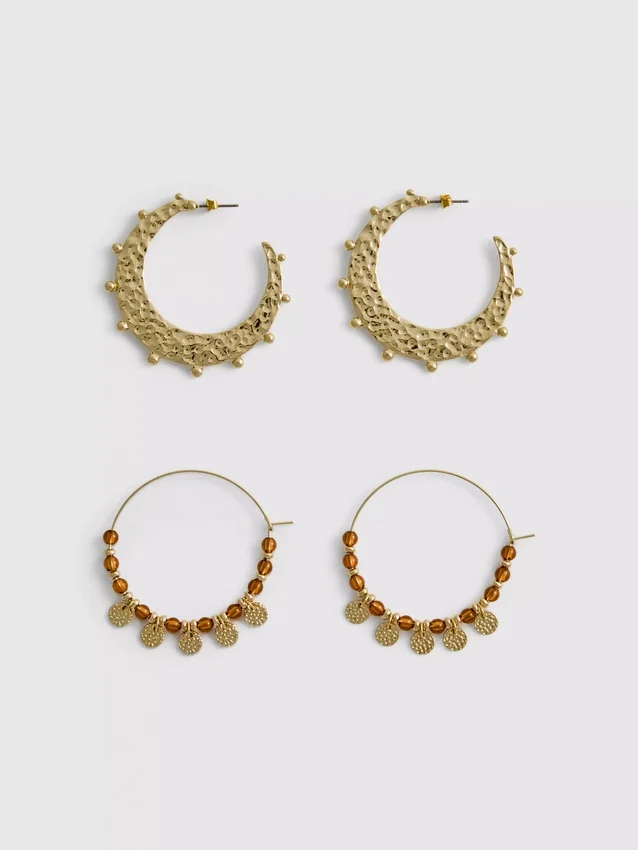 2-pack Paula Echevarría boho-oorringen