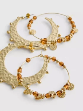 2-pack Paula Echevarría boho-oorringen