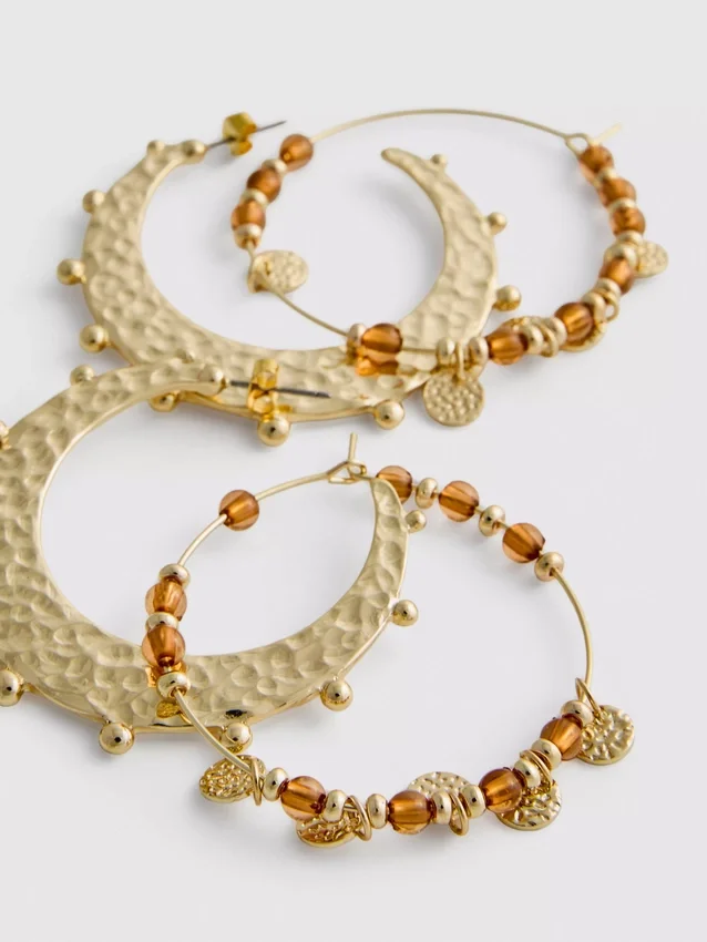 2-pack Paula Echevarría boho-oorringen