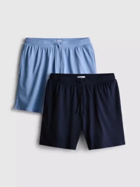 2-pack pyjamashorts met trekkoord