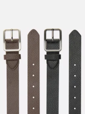 2-pack riemen met textuur