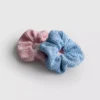 2-pack scrunchies met textuur