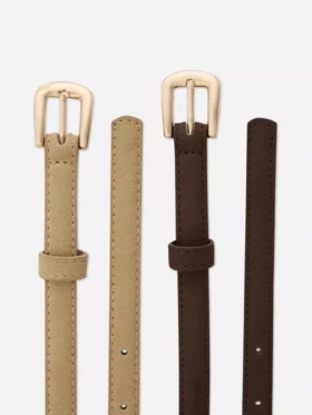 2-pack smalle riemen van imitatiesuède