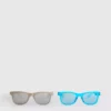 2-pack vierkante zonnebrillen