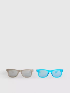 2-pack vierkante zonnebrillen