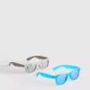 2-pack vierkante zonnebrillen