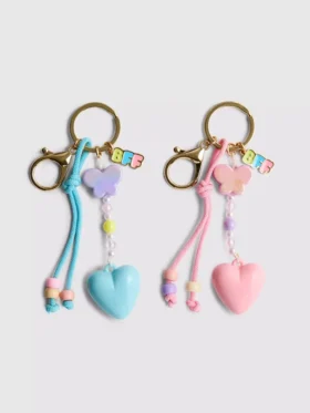 2-pack vriendschapsbedeltjes voor aan tassen