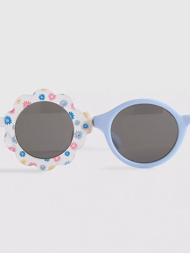 2-pack zonnebrillen met rond montuur
