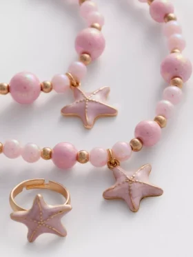 3-delige set met zeester-bedeltjes voor sieraden
