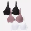 3-pack A-cup T-shirt-Bh's met volle cup