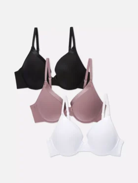 3-pack A-cup T-shirt-Bh's met volle cup