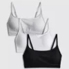 3-pack beugelloze crop-bralettes