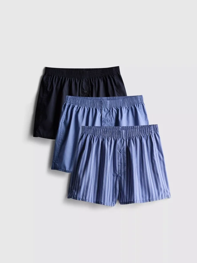 3-pack boxershorts met knoopsluiting