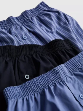 3-pack boxershorts met knoopsluiting