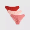 3-pack Braziliaanse slipjes met all-over kant
