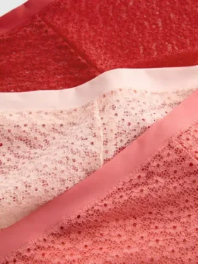 3-pack Braziliaanse slipjes met all-over kant