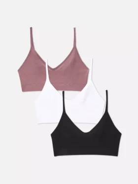 3-pack cropped cami naadloze bralettes