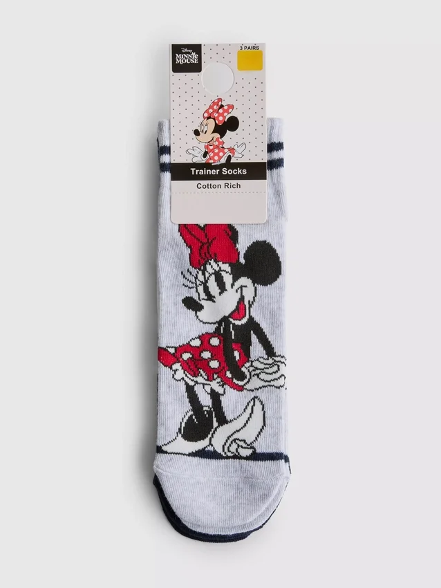 3-pack Disney Minnie Mouse enkelsokken