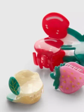 3-pack fruit-haarklemmen
