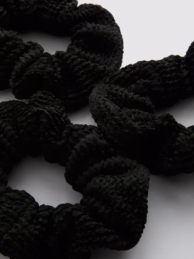 3-pack gekreukelde scrunchies